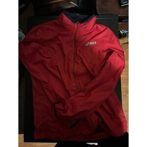 Asics Jacket Mens L Red New York Marathon 2009 Running Windbreaker Full Zip